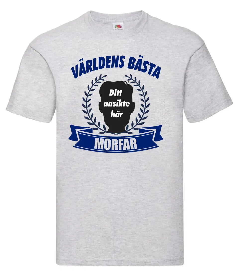 Morfar t-shirt med kustom design. Ladda upp egen bild för en personlig design