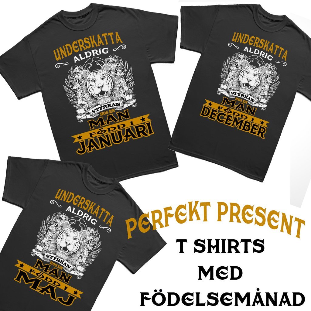 Födelsemånad T-shirt - perfekt present - född i mars - Highstreet.se