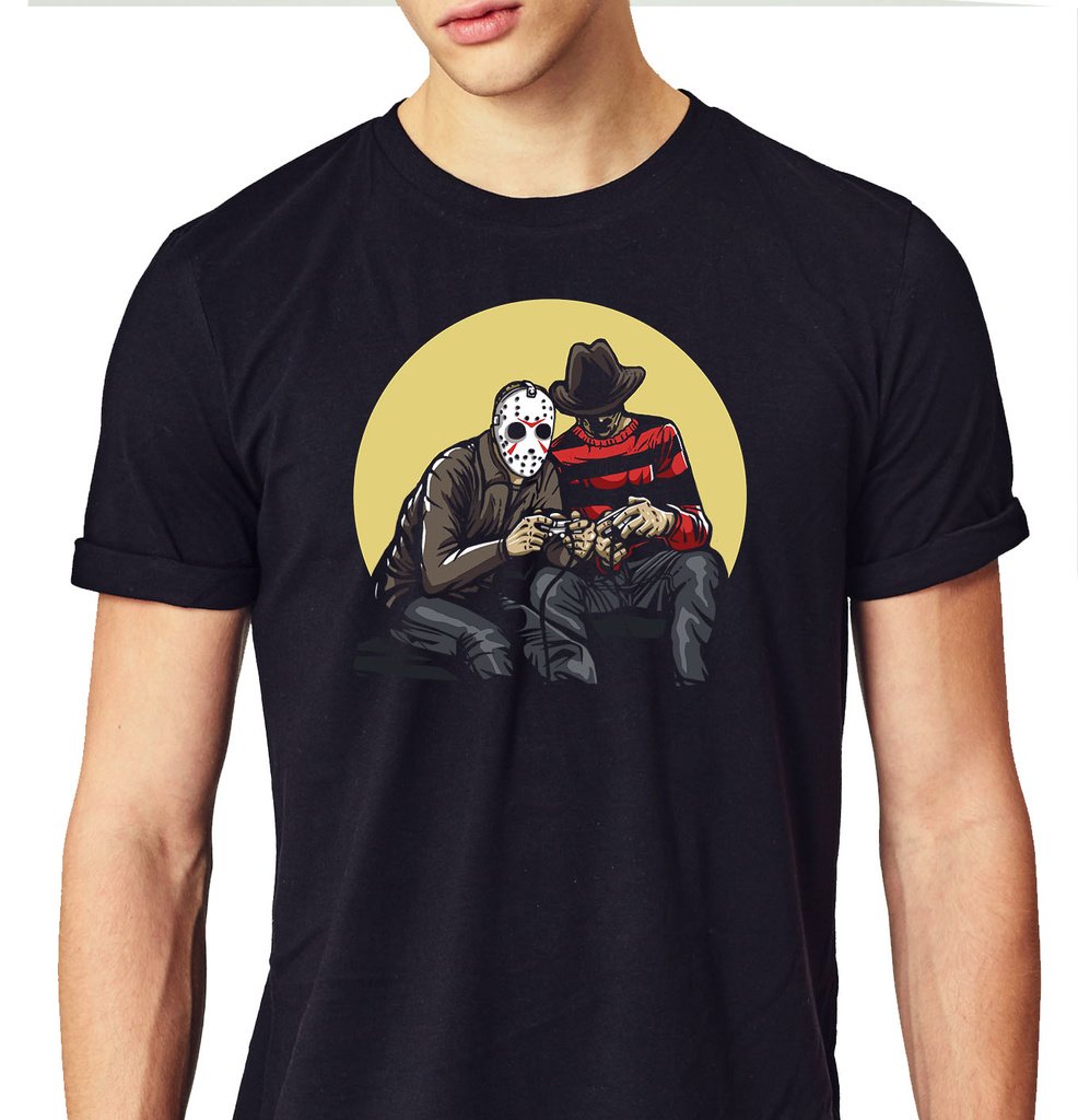 Jason v Freddie Gamers T-shirt Halloween