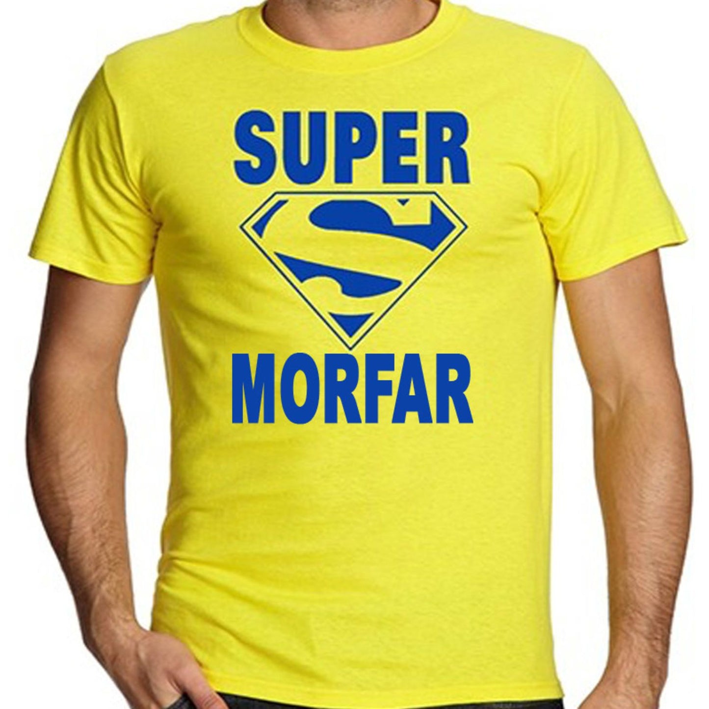 Morfar T-shirt Sverige Gul Super design