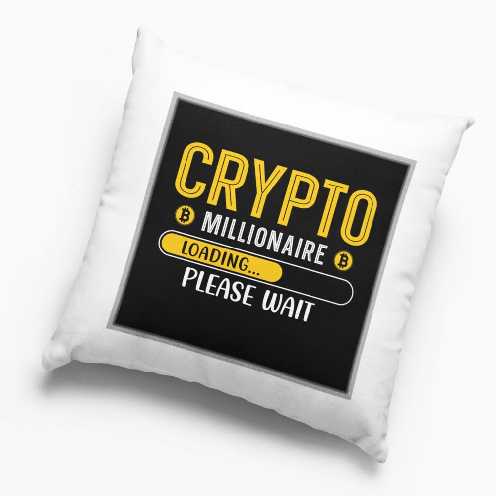 Crypto millionare loading bitcoin Kuddfodral 40x40cm