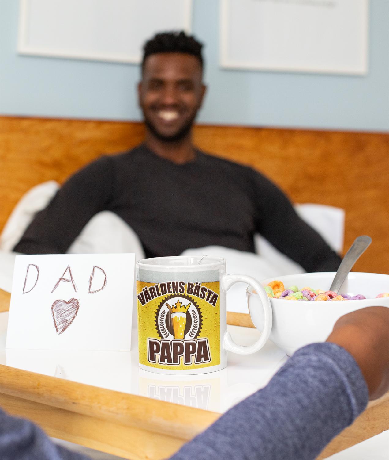 Pappa mugg & Flasköppnare med öl design - Världens Bästa Pappa