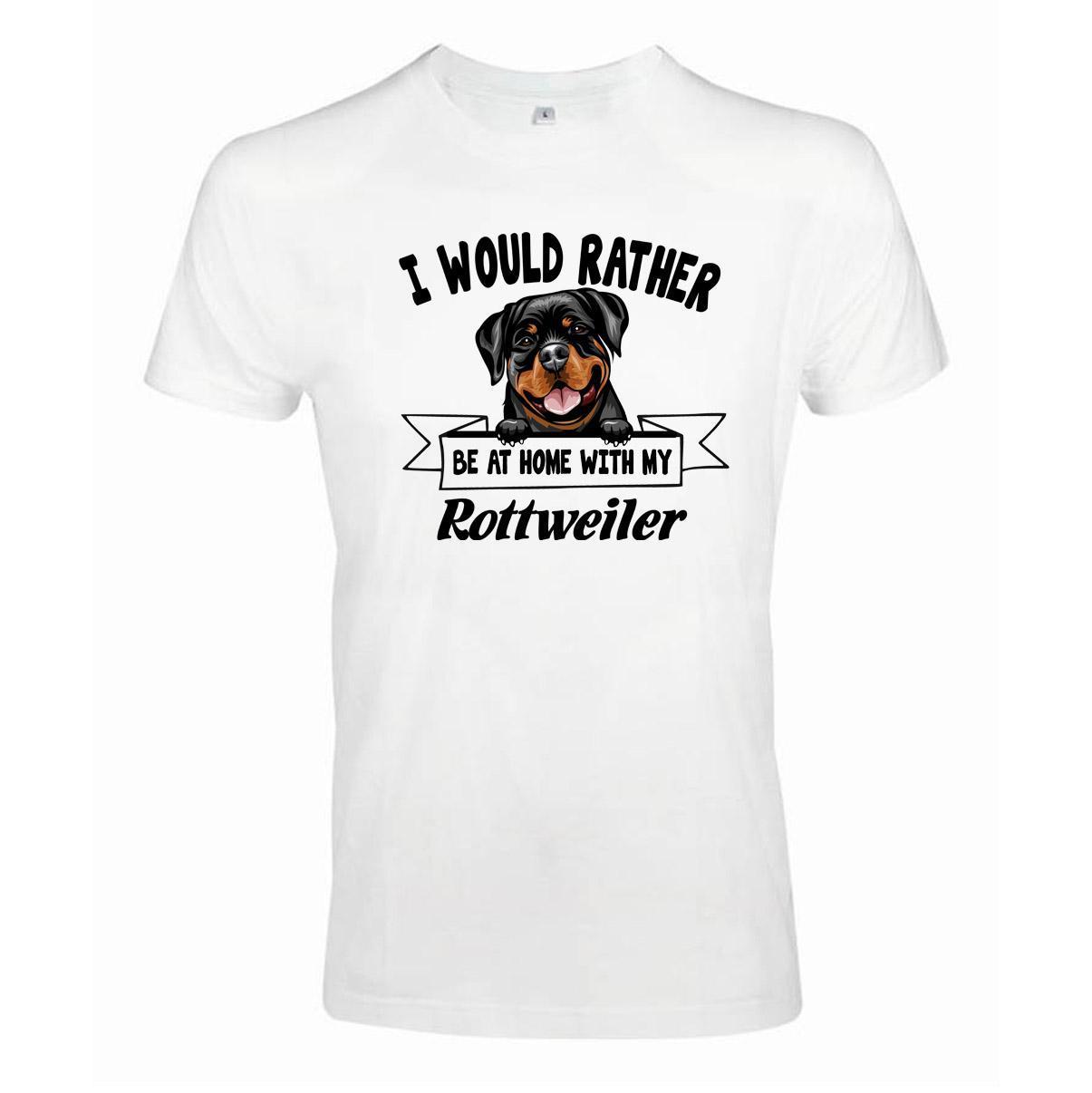 Rottweiler kikande hund t-shirt - Rather be with... - Highstreet.se