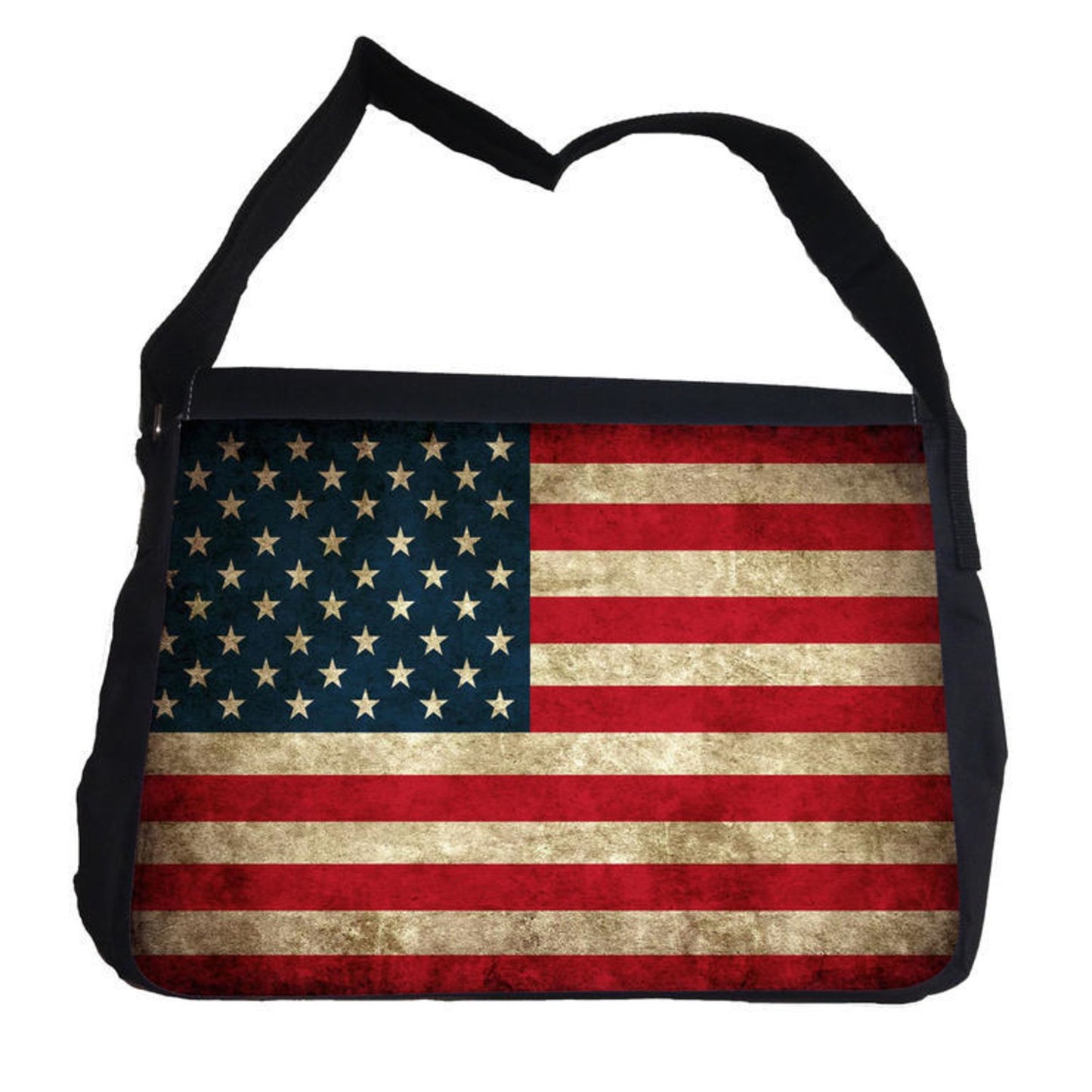 skolväska med USA flagga tryck messenger bag