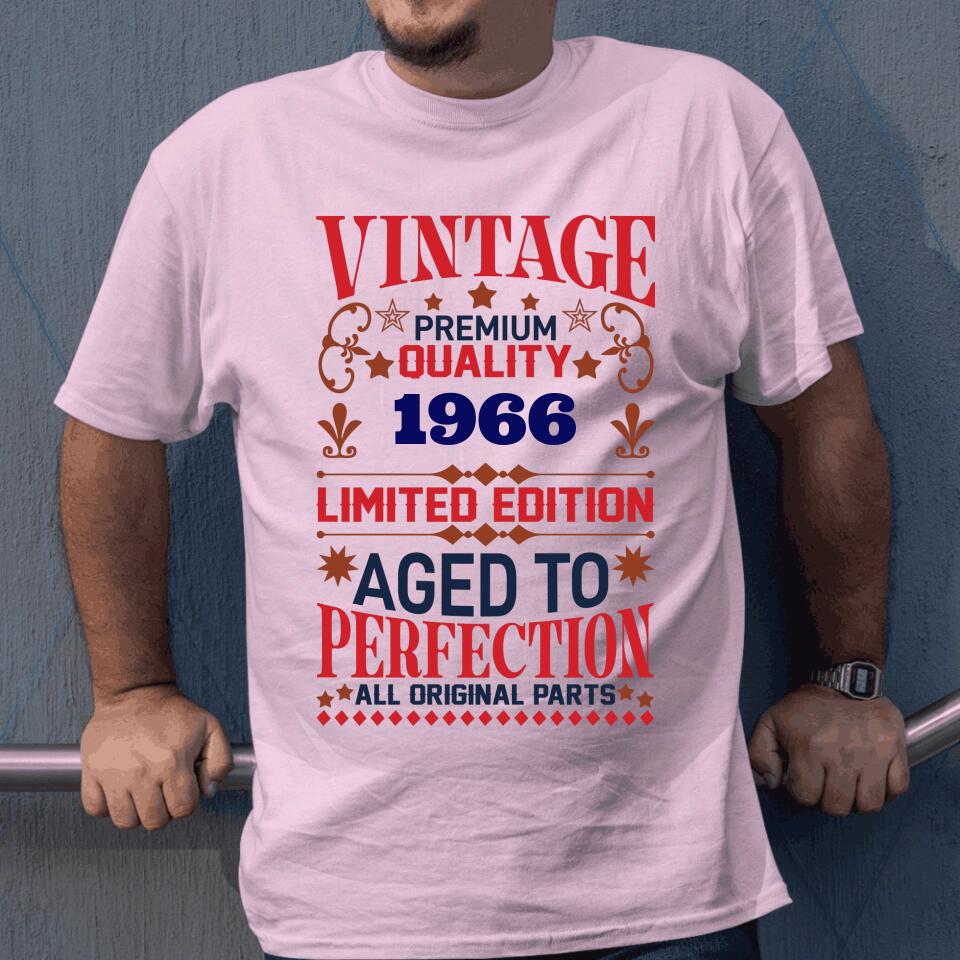 Vintage födelsedags t-shirt - Personligt år design