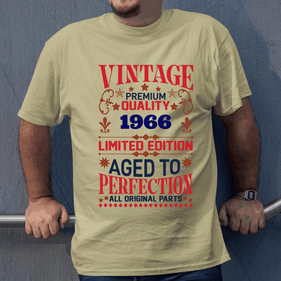 Vintage födelsedags t-shirt - Personligt år design