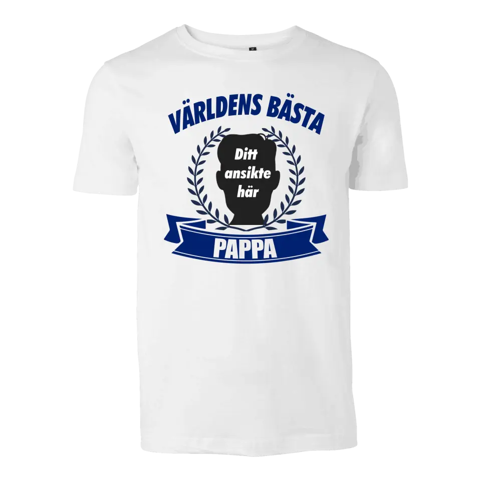 Pappa t-shirt med kustom design.  Ladda upp egen bild för en personlig design