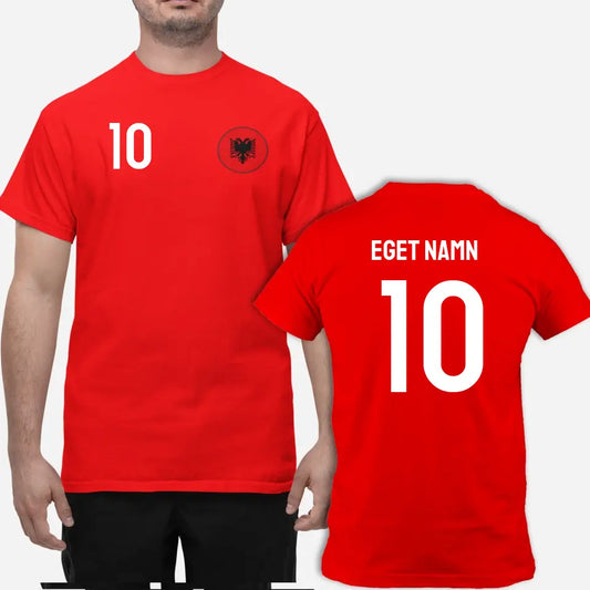 Albanien Landslag t-shirt med eget namn & nummer tryck