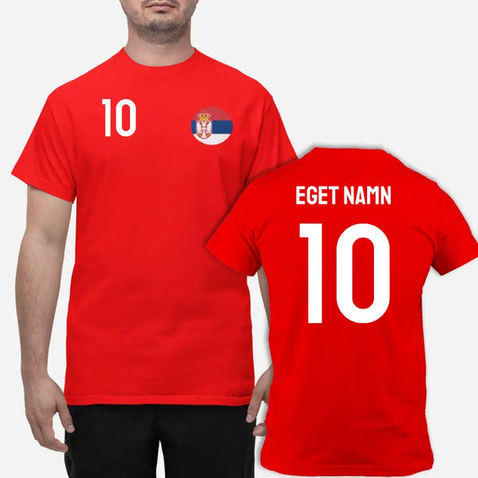 Serbien Landslag t-shirt med eget namn & nummer tryck