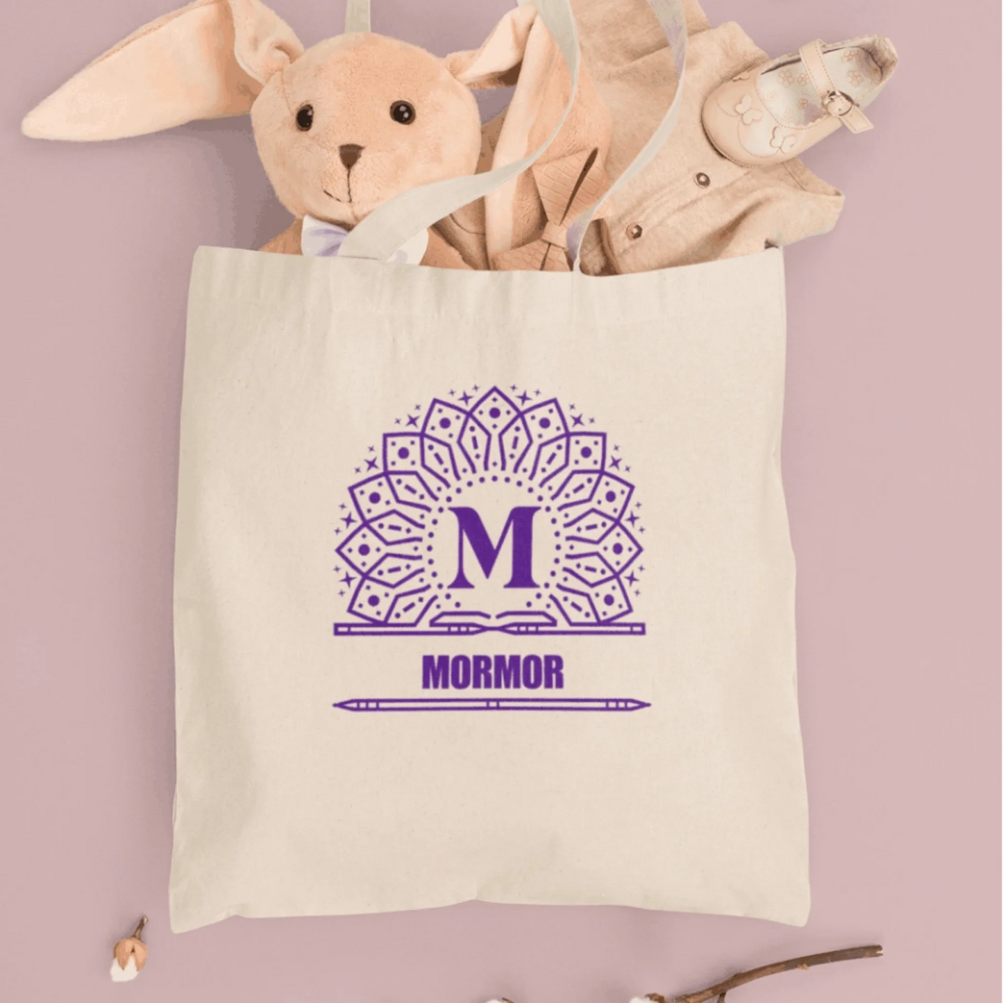 Tygkasse Monogram med eget namn & bokstav design