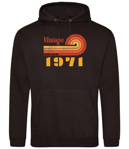 Vintage födelsedag t-shirt med personligt med födelseår huvtröja sweatshirt