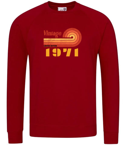 Vintage födelsedag t-shirt med personligt med födelseår huvtröja sweatshirt