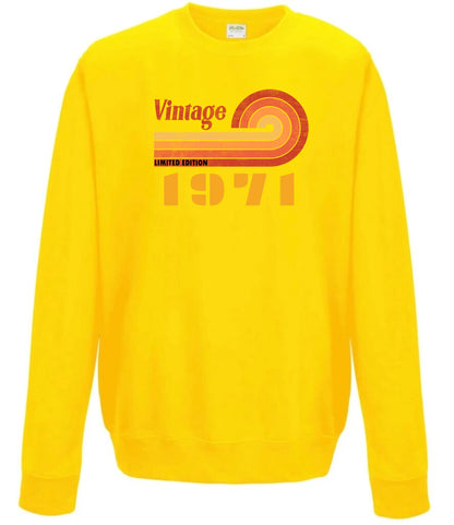 Vintage födelsedag t-shirt med personligt med födelseår huvtröja sweatshirt