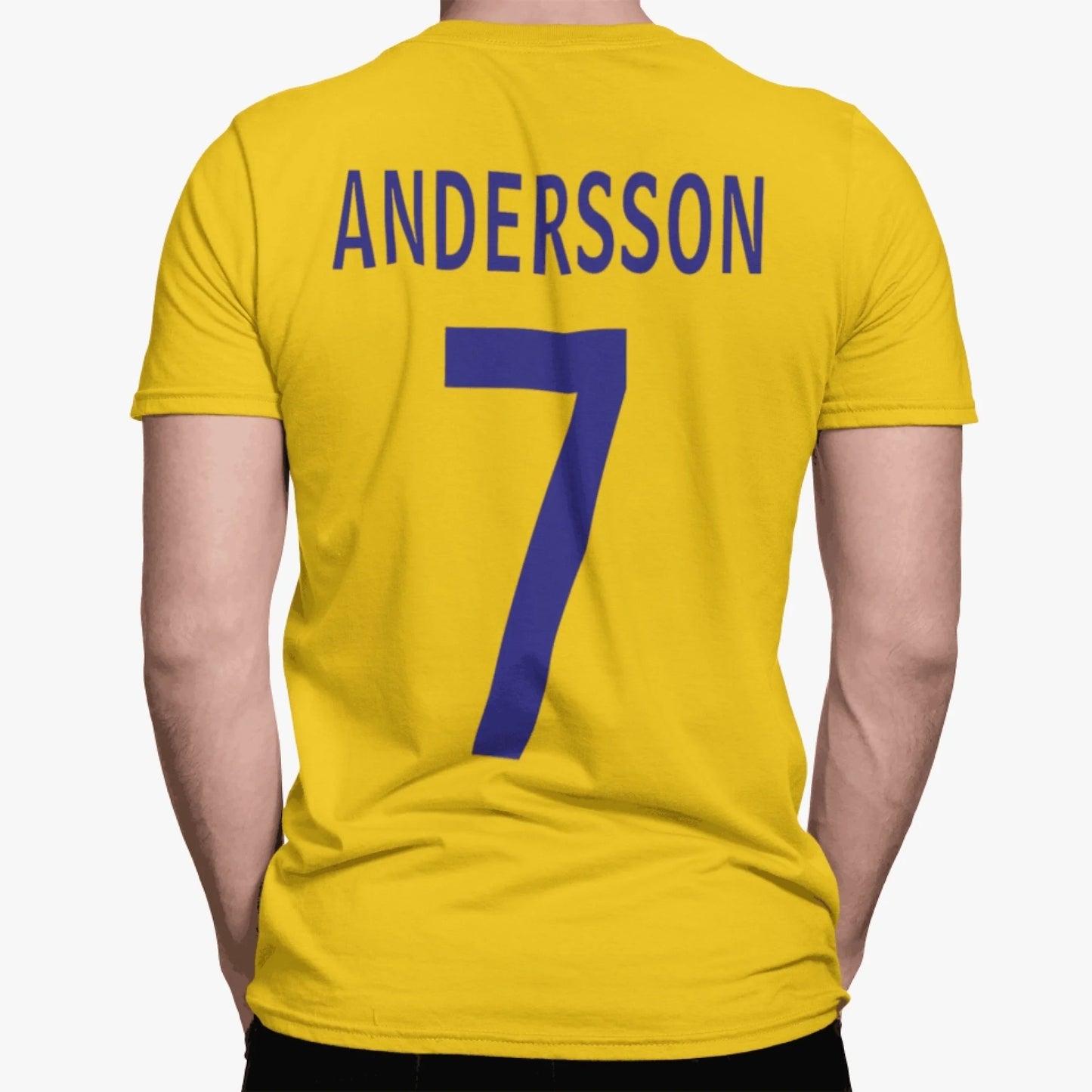 Sweden t-shirt med sverige flagga eget namn nummer tryck personlig Sverige tröja