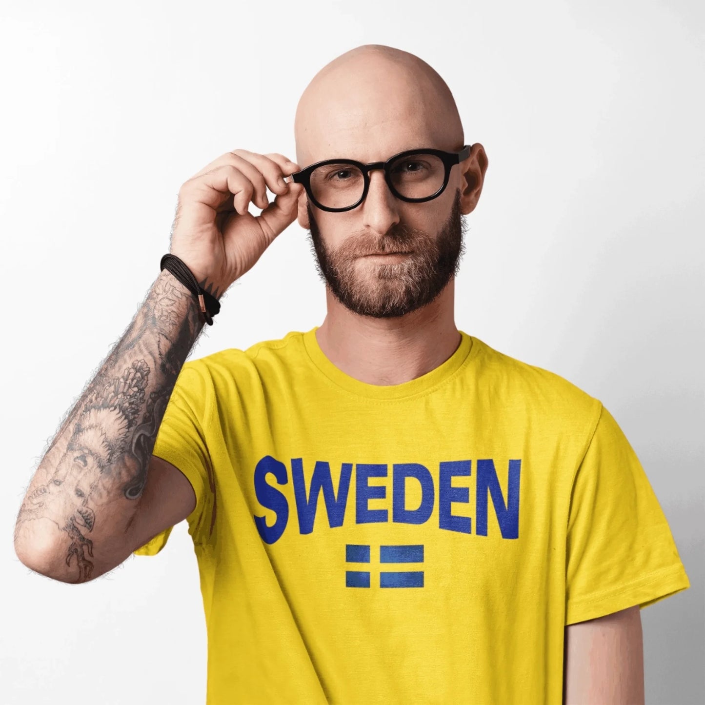 Sweden t-shirt med sverige flagga eget namn nummer tryck personlig Sverige tröja