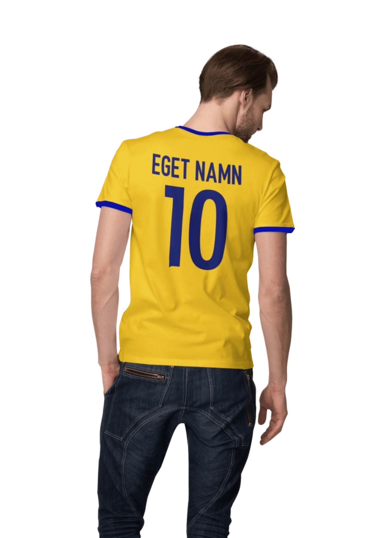 Sweden t-shirt med sverige flagga eget namn nummer tryck personlig Sverige tröja