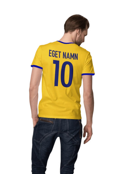 Sweden t-shirt med sverige flagga eget namn nummer tryck personlig Sverige tröja