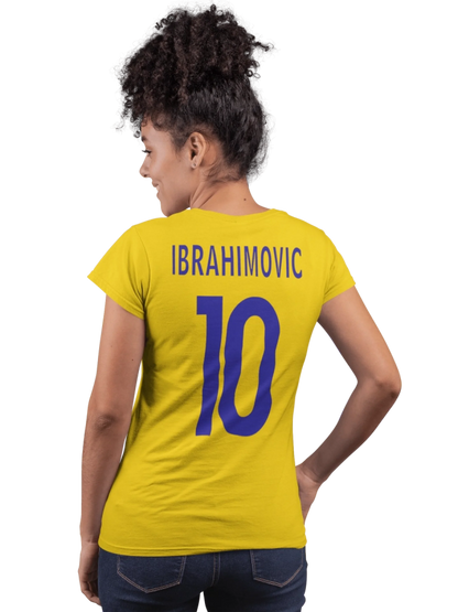 Sweden t-shirt med sverige flagga eget namn nummer tryck personlig Sverige tröja