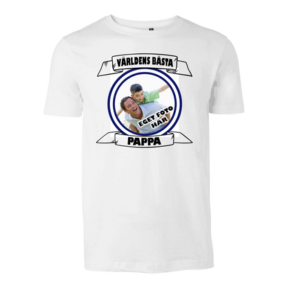 Pappa t-shirt med eget foto tryck Personligt present
