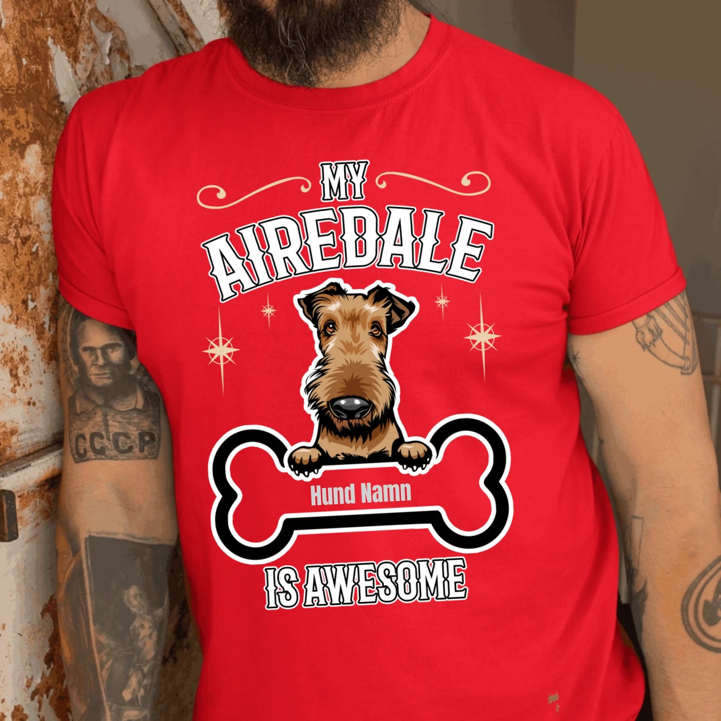 Personligt Hund t-shirt med eget hundras och namn Sweatshirt