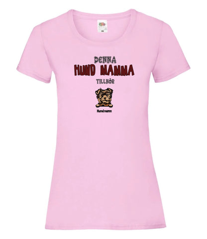 Denna hund mamma tillhör hundras t-shirt med personligt tryck