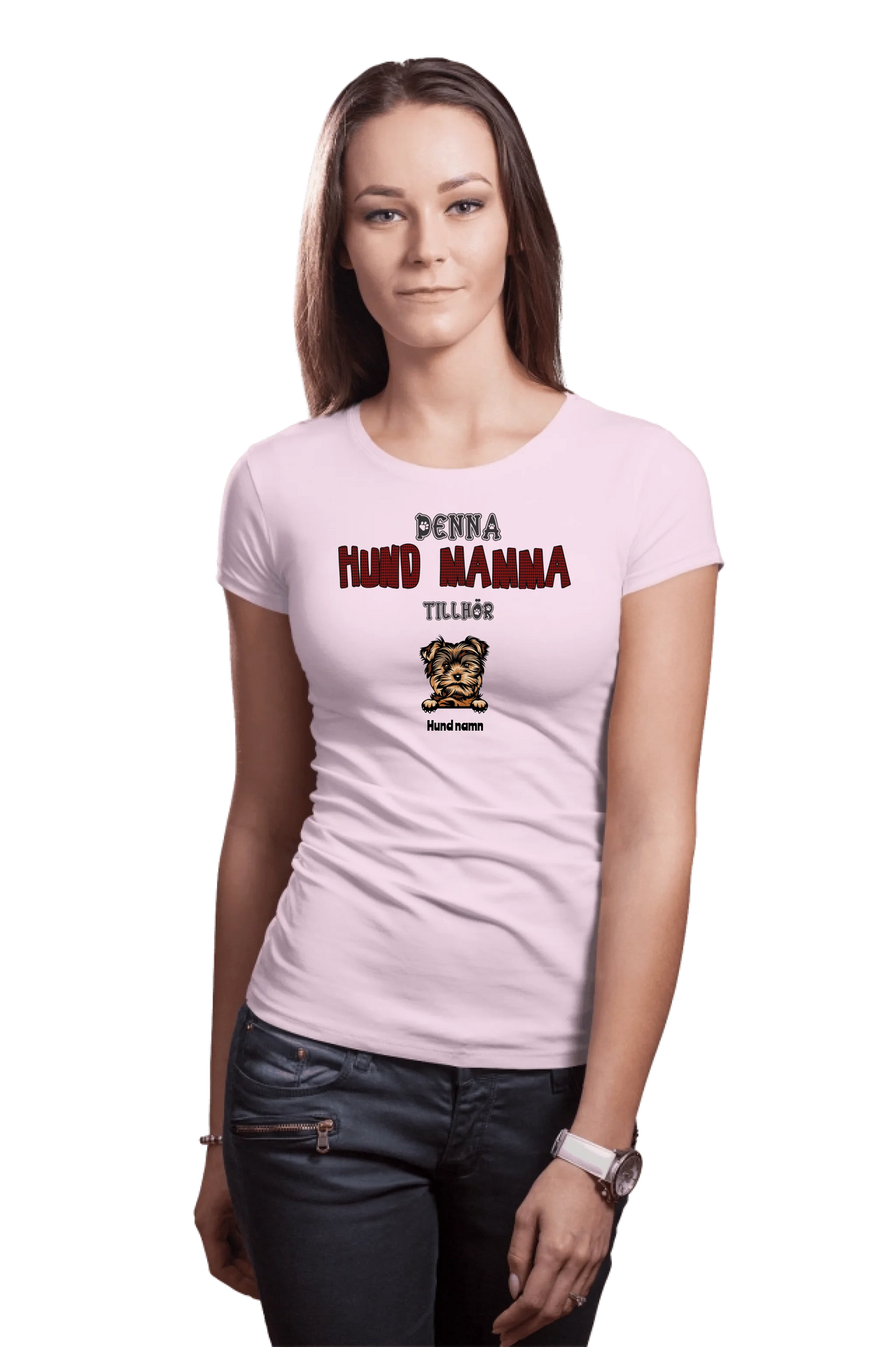 Denna hund mamma tillhör hundras t-shirt med personligt tryck