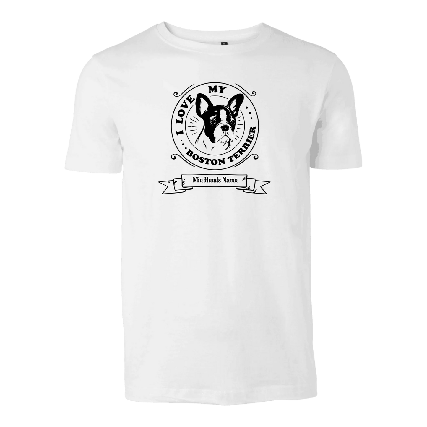 Hund t-shirt med personligt tryck.