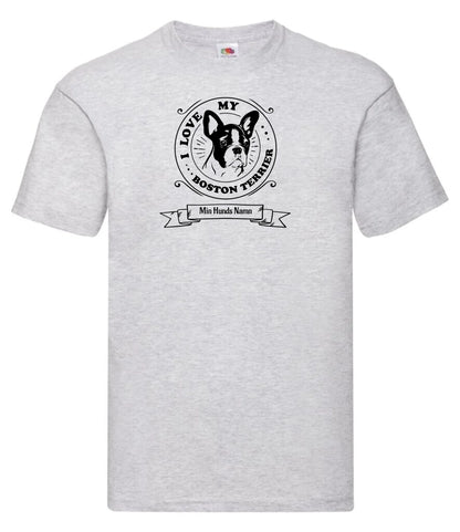 Hund t-shirt med personligt tryck.