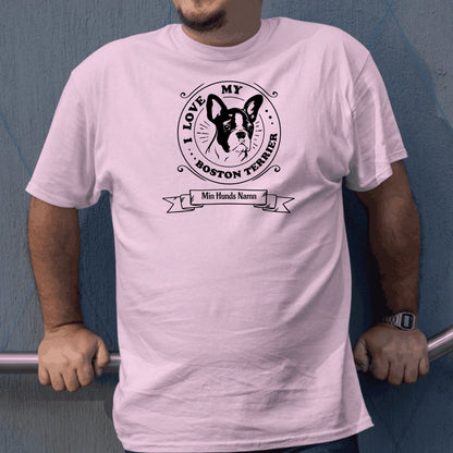Hund t-shirt med personligt tryck.