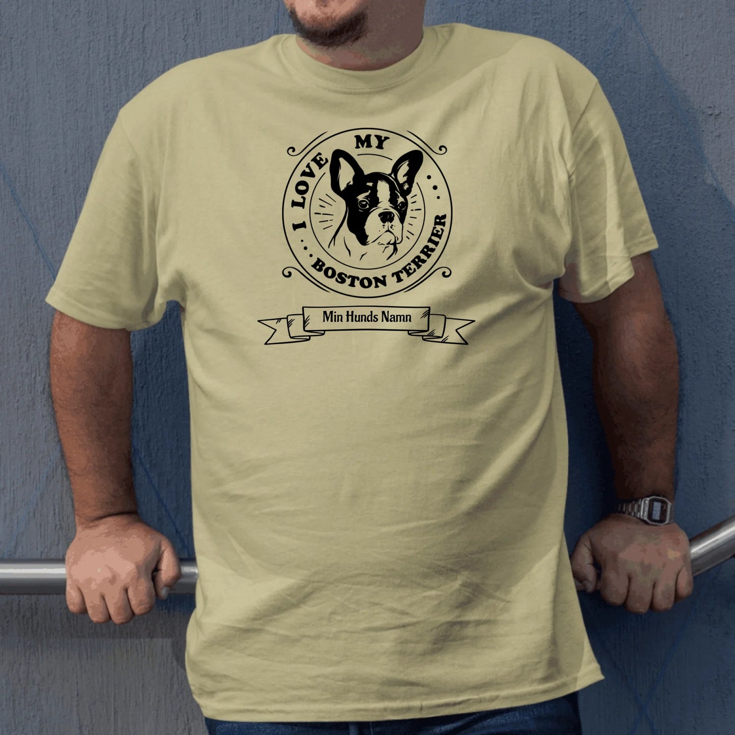 Hund t-shirt med personligt tryck.