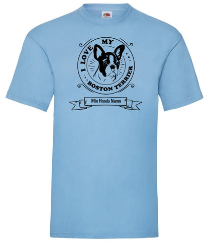 Hund t-shirt med personligt tryck.