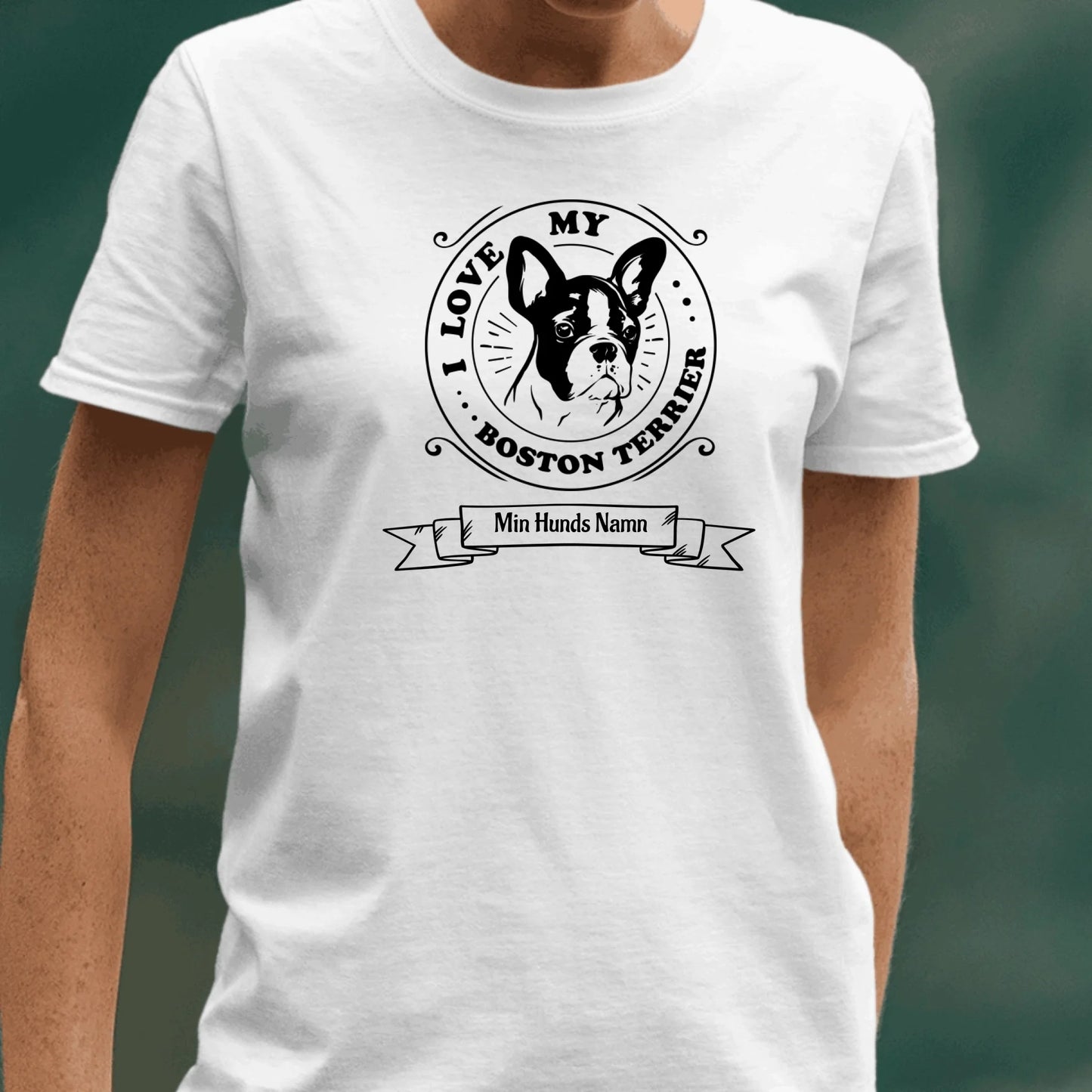 Hund t-shirt med personligt tryck.
