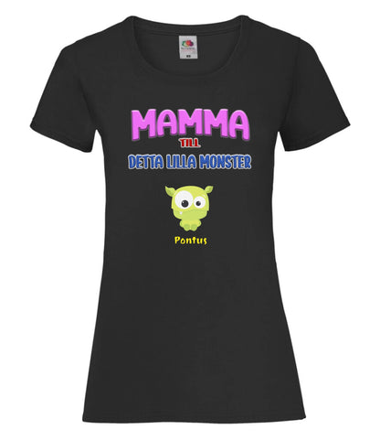 Mamma T-shirt med personligt monster tryck