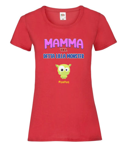 Mamma T-shirt med personligt monster tryck