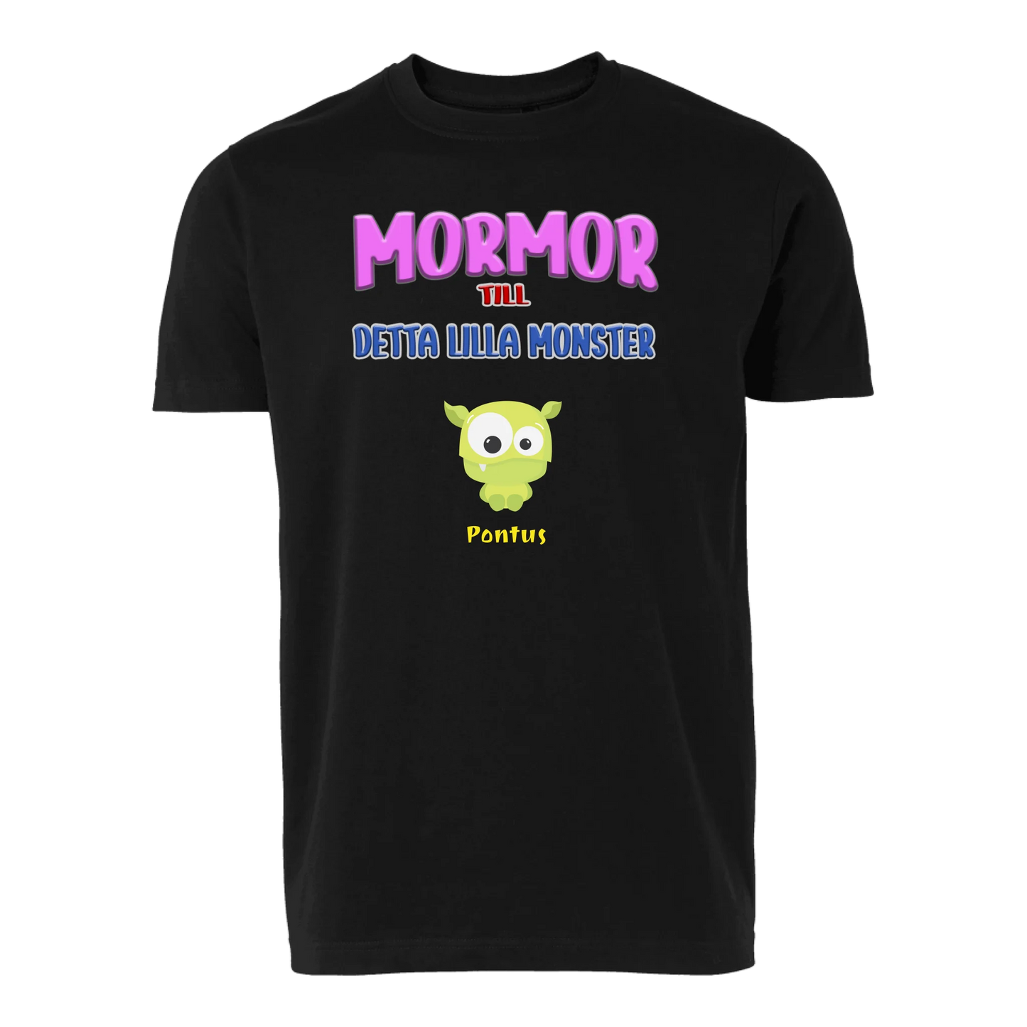 Momor lilla monster t-shirt med eget barnbarn namn Personligt tryck