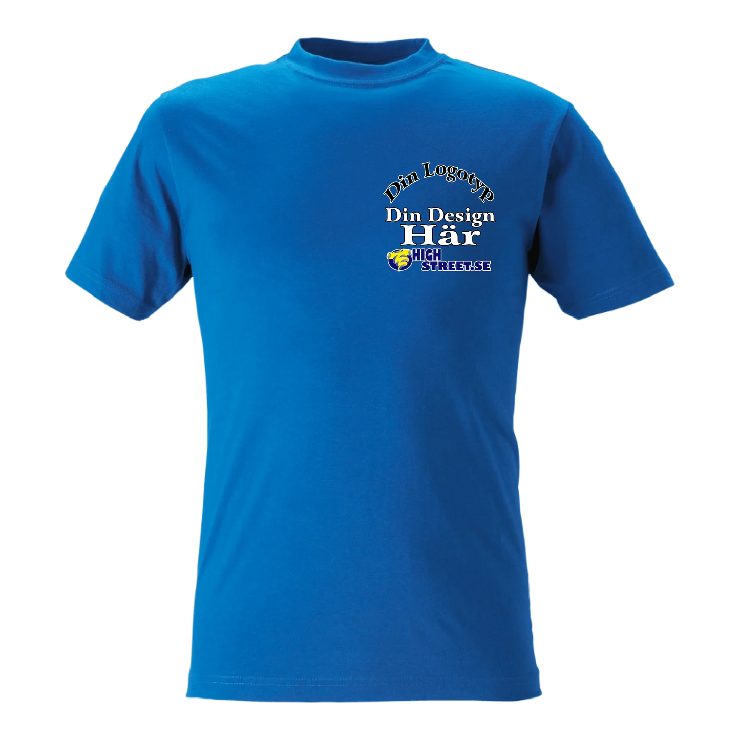T-shirt med eget Logo brösttryck - Välj bland 10 färger