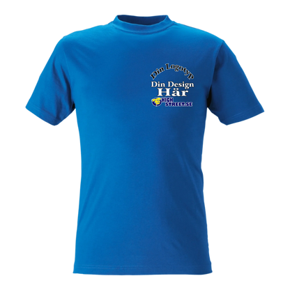 T-shirt med eget Logo brösttryck - Välj bland 10 färger