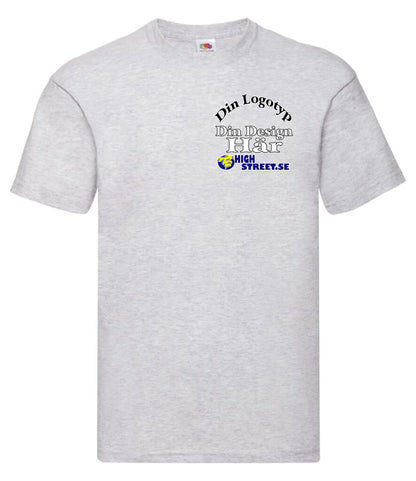 T-shirt med eget Logo brösttryck - Välj bland 10 färger