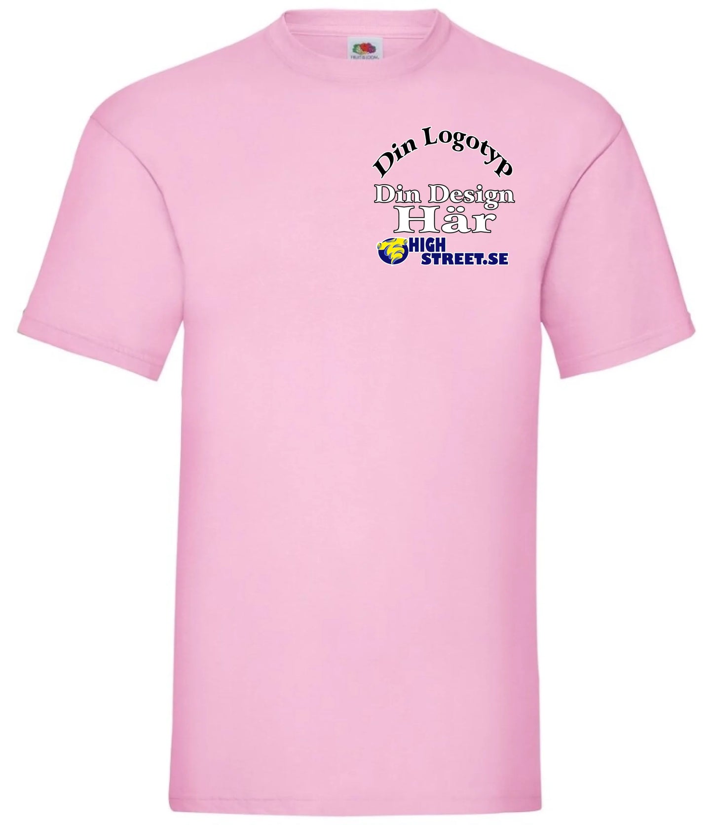 T-shirt med eget Logo brösttryck - Välj bland 10 färger