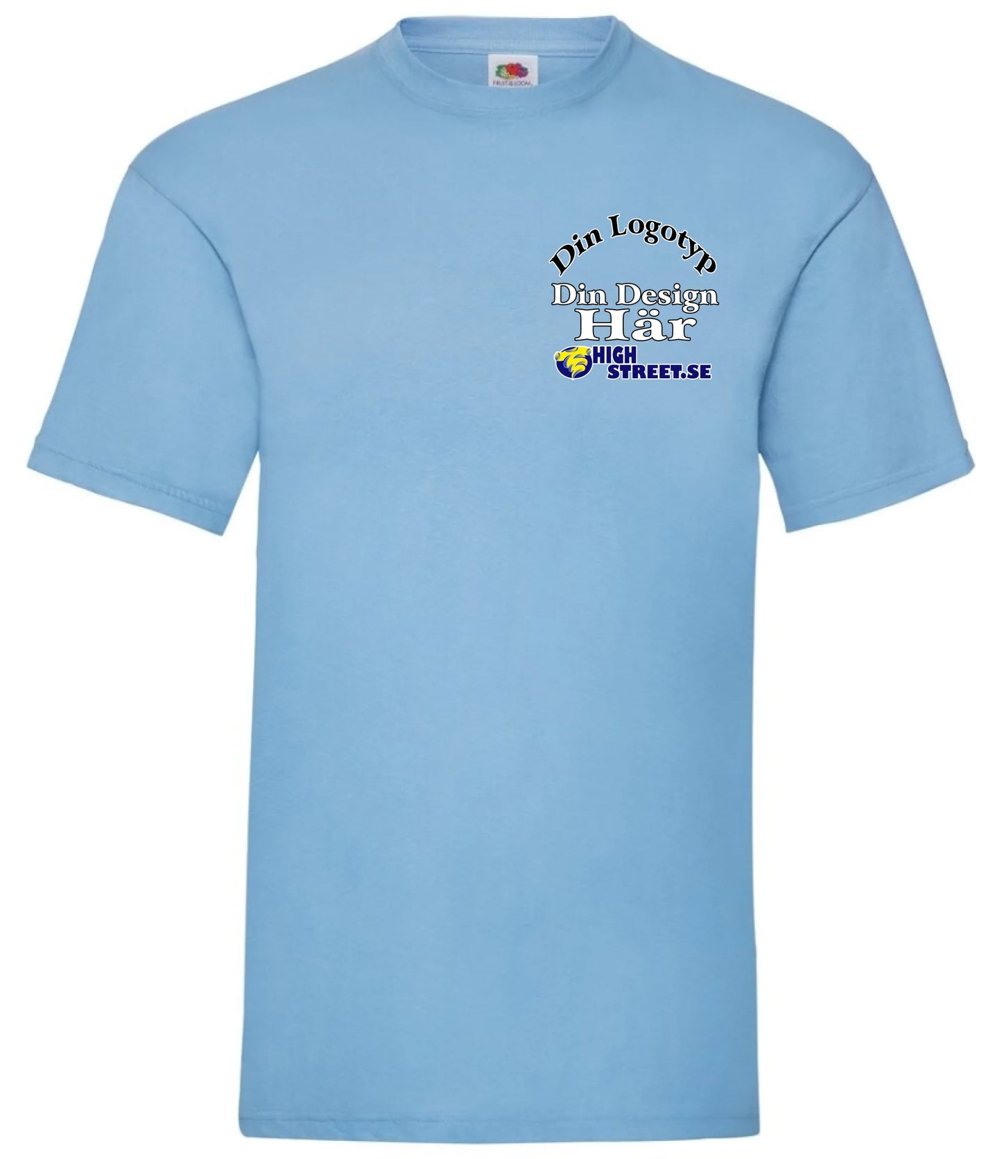 T-shirt med eget Logo brösttryck - Välj bland 10 färger