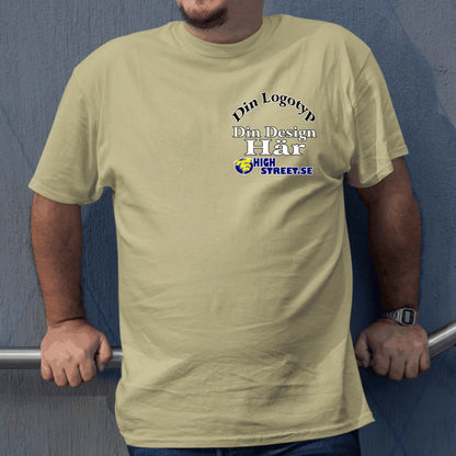 T-shirt med eget Logo brösttryck - Välj bland 10 färger