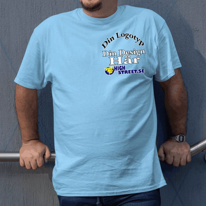 T-shirt med eget Logo brösttryck - Välj bland 10 färger