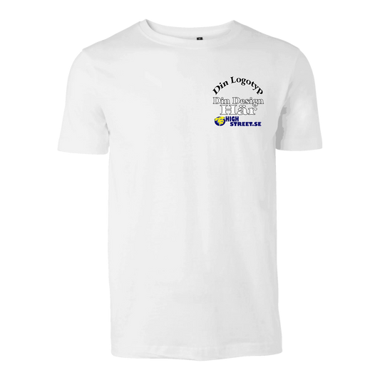 T-shirt med eget Logo brösttryck - Välj bland 10 färger