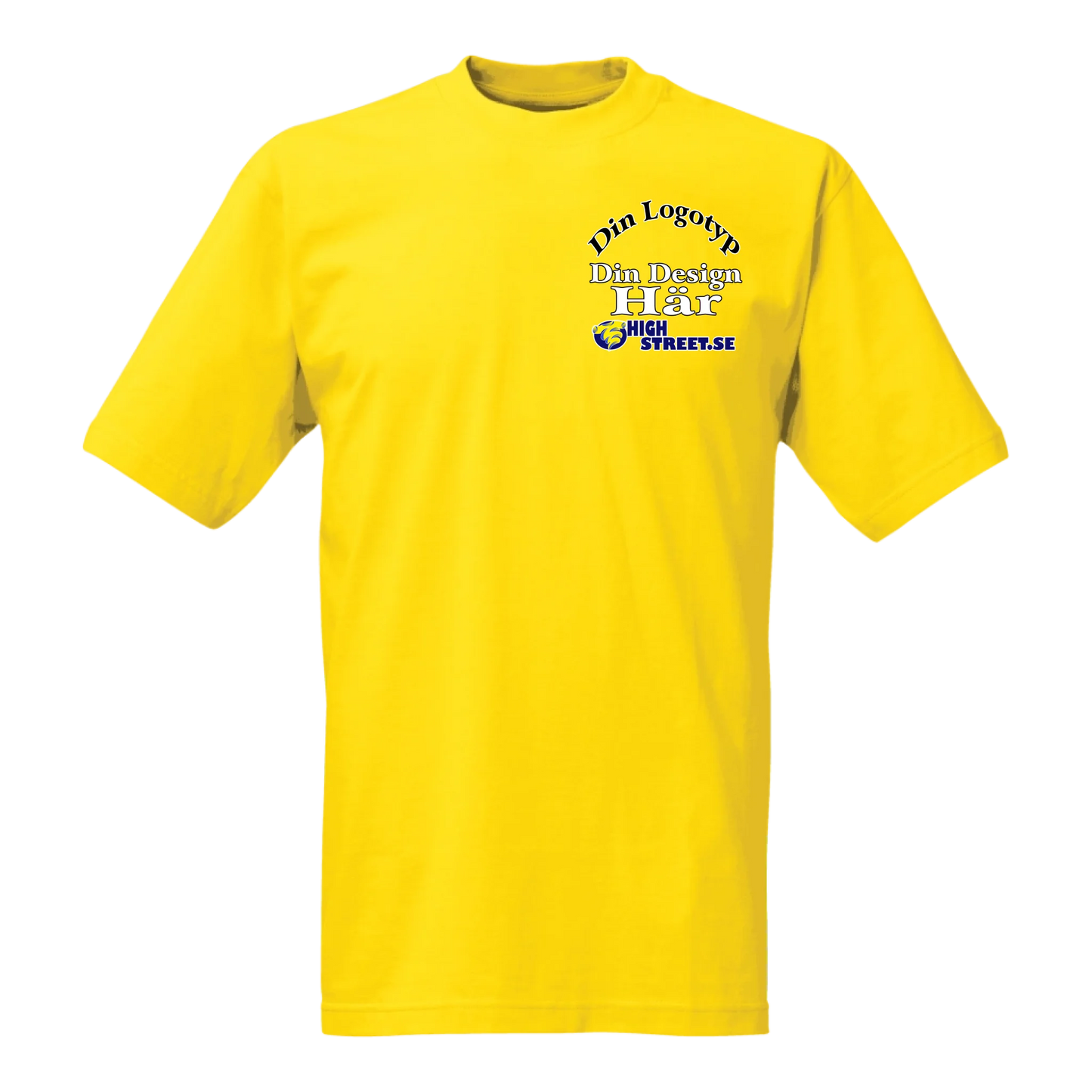 T-shirt med eget Logo brösttryck - Välj bland 10 färger