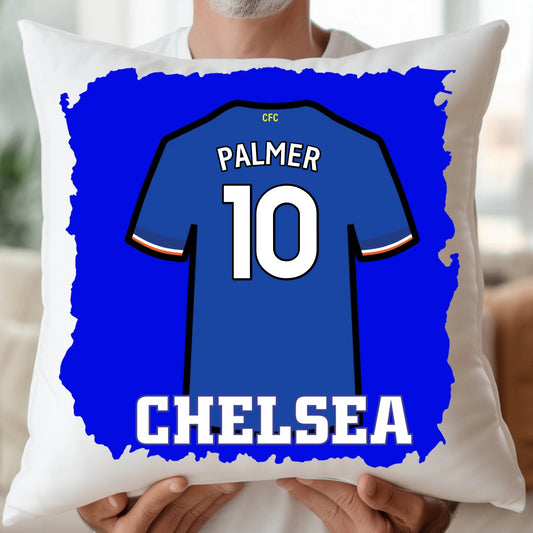 Chelsea Kuddfodral – Tröja med Eget Namn & Nummer (40x40 cm)