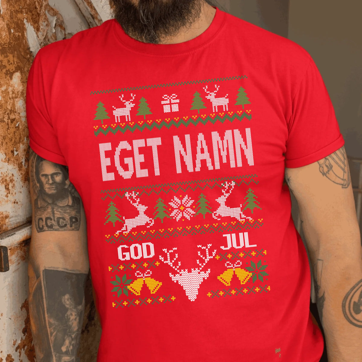 Personlig jul t-shirt eller Sweatshirt med eget namn – designa live