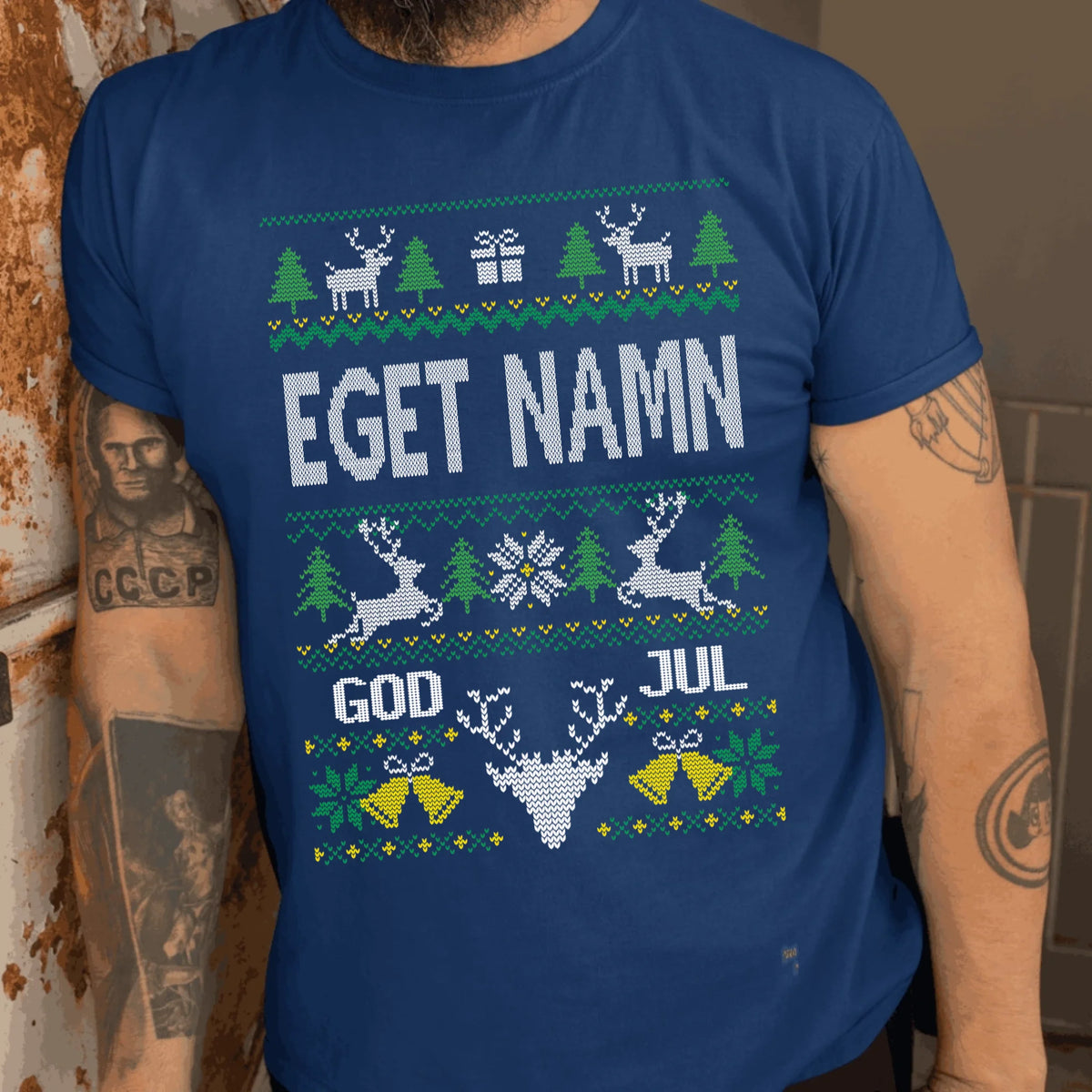 Personlig jul t-shirt eller Sweatshirt med eget namn – designa live