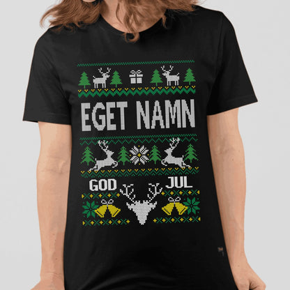 Personlig jul t-shirt eller Sweatshirt med eget namn – designa live