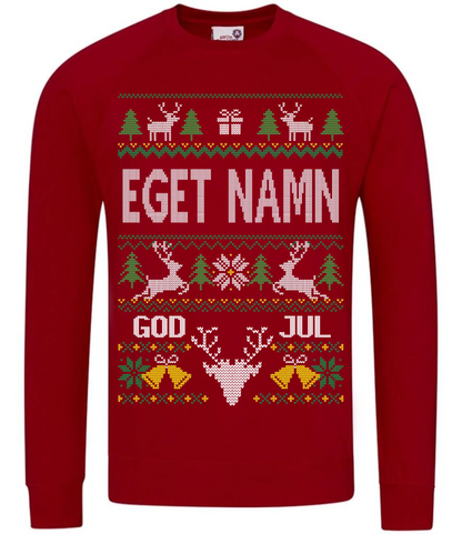 Personlig jul t-shirt eller Sweatshirt med eget namn – designa live