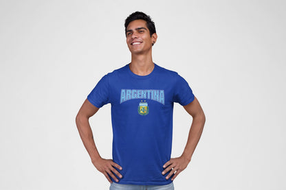 Argentina T-shirt Marinblå fotboll design Navy